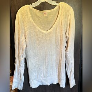 Mossimo Supply Co. Cream V-Neck Sweater